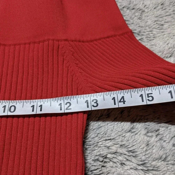 C/Meo Collective Red Off the Shoulder Long Sleeve Crop Top Medium Cmeo - Picture 5 of 7